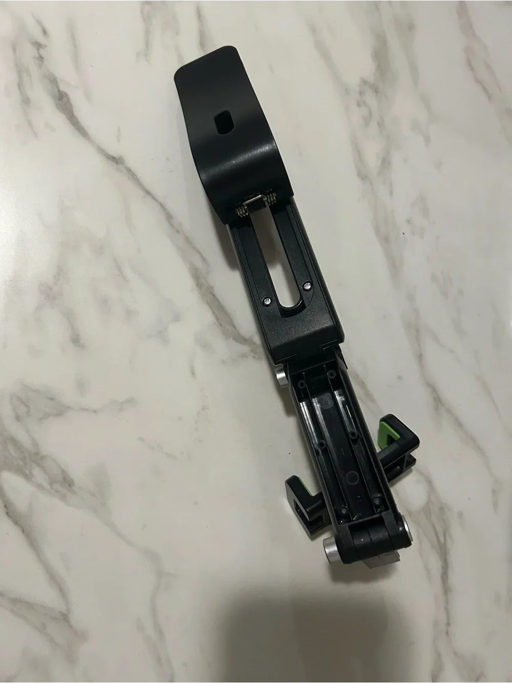 Adjustable Black VR/AR Headset Accessory Mount with Green Accent